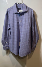 Load image into Gallery viewer, Tommy Hilfiger Mens Blue Plaid Athletic Fit Thflex Collar Dress Shirt XL 17.5