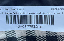 Load image into Gallery viewer, Karl Lagerfeld Womens Multicolor Plaid Flat Front Straight & Pencil Skirt Size 8