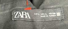 Load image into Gallery viewer, Zara Womens Black Flat Front Pockets Comfort Straight Leg Dress Pants Size L