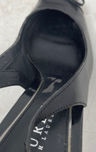 Load image into Gallery viewer, Lauren Ralph Lauren Womens Sienna Black Leather Buckle Pump Heels Size 9B
