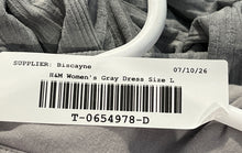 Load image into Gallery viewer, Divided By H&M Womens Gray Short Sleeve Button Front Mini Dress Size Large