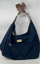 Load image into Gallery viewer, Calvin Klein Womens Blue Brown Outer Pockets Adjustable Strap Shoulder Bag