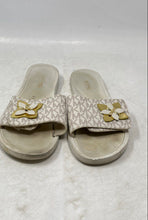 Load image into Gallery viewer, Michael Kors Womens White And Gray Printed With A Flower Slide Sandals Size 7.5