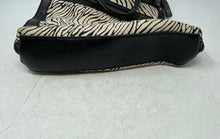 Load image into Gallery viewer, Fossil Womens Beige Black Zebra Print Detachable Strap Double Handle Tote Purse