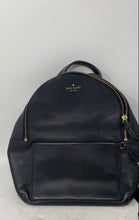 Load image into Gallery viewer, Kate Spade New York Womens Black Leather Inner Pocket Adjustable Strap Backpack