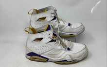 Load image into Gallery viewer, Nike Mens Air Jordan Flight Club 91 White Purple Lace-Up Sneaker Shoes Size 10.5