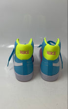 Load image into Gallery viewer, Nike Boys Blazer Mid 77 DQ6084-400 Blue Yellow Leather Sneaker Shoes Size 5.5Y