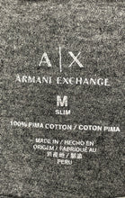 Load image into Gallery viewer, Armani Exchange Womens Dark Gray Heather Slim Fit Pullover T-Shirt Size M