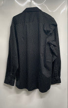 Load image into Gallery viewer, Lucky Brand Mens Black Polka Dot Long Sleeve Stretch Dress Shirt Size XXL