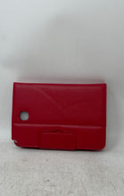 Load image into Gallery viewer, Red Leather Folding Folio Tablet Case With Bluetooth Keyboard Untested