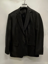 Load image into Gallery viewer, Ferrecci Italy Mens Black Notch Lapel Pockets Two-Button Blazer Jacket No Size