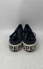 Load image into Gallery viewer, Superga Unisex Black White Low Top Lace-Up Sneaker Shoes Size W7 M5.5