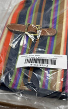 Load image into Gallery viewer, Fossil Womens Multicolor Striped Adjustable Strap Flap Over Lined Crossbody Bag