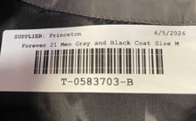 Load image into Gallery viewer, Forever 21 Mens Gray Black Long Sleeve Hooded Quilted Bomber Jacket Size Medium