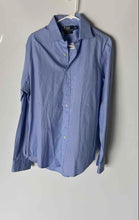 Load image into Gallery viewer, Polo By Ralph Lauren Mens Blue Cotton Custom Fit Dress Shirt Size 16.5