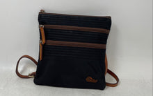 Load image into Gallery viewer, Dooney & Bourke Womens North South Black Brown Triple Zipper Crossbody Bag