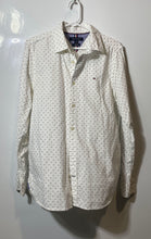 Load image into Gallery viewer, Tommy Hilfiger Mens White Printed Cotton Slim Fit Button-Up Shirt Size Medium