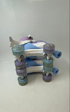 Load image into Gallery viewer, Nemone Girls White Purple Adjustable Strap Lace-Up Roller Skates Size 32-35