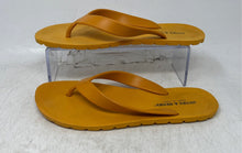Load image into Gallery viewer, Henry & Henry Womens Flipper Yellow Slip-On Round Toe Flip-Flop Sandal EUR 37-38