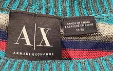 Load image into Gallery viewer, Armani Exchange Mens Multicolor Striped Long Sleeve Pullover Sweater Size M