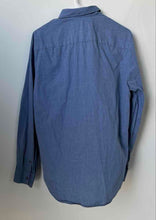 Load image into Gallery viewer, Calvin Klein Mens Blue Cotton Long Sleeve Collared Button-Up Shirt Size Medium