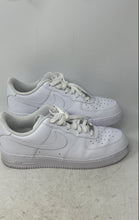 Load image into Gallery viewer, Nike Mens Air Force 1 Low White Leather Low Top Lace-Up Sneaker Shoes Size 12