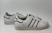 Load image into Gallery viewer, Adidas Mens Superstar White Black Leather Low Top Sneaker Shoes Size 12