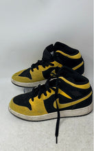 Load image into Gallery viewer, Nike Boys Air Jordan 1 Mid 554725-071 Yellow Black Sneakers Shoes Sz 6.5Y Dirty