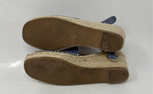 Load image into Gallery viewer, Journee Collection Womens Crew Dark Blue Beige Wedge Espadrille Sandals Size 8