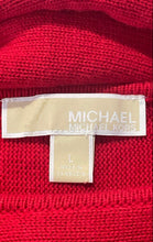 Load image into Gallery viewer, Michael Kors Womens Red Knitted Long Sleeve Round Neck Pullover Sweater Size L