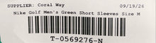 Load image into Gallery viewer, Nike Mens Green Striped Short Sleeve Dri-Fit Golf Pullover Polo Shirt Size M