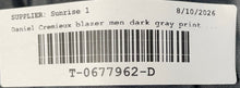Load image into Gallery viewer, Daniel Cremieux Mens Dark Gray Printed Long Sleeve 2-Button Blazer Size 40S