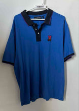 Load image into Gallery viewer, Psycho Bunny Mens Blue And Black Pima Cotton Short Sleeve Polo Shirt Size 9
