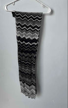 Load image into Gallery viewer, New York & Company Womens Black White Chevron Print Silk Rectangle Scarf