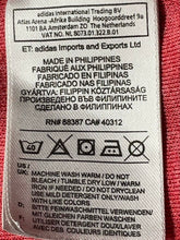 Load image into Gallery viewer, Adidas Mens Red Flat Front Elastic Waist Straight Leg Track Pants Size Medium