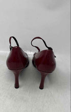 Load image into Gallery viewer, Worthington Womens Wine Leather Buckle Stiletto Pump Heels Size 7 1/2M