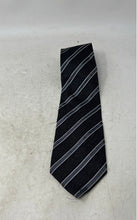 Load image into Gallery viewer, Gianfranco Ferre Mens Black & Gray Striped Keeper Loop Adjustable Designer Tie