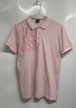 Load image into Gallery viewer, Hugo Boss Mens Pink Spread Collar Short Sleeve Polo Shirt Size Medium