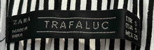 Load image into Gallery viewer, Zara Womens Trafaluc White And Black Striped Wide-Leg Paperbag Pants Size S