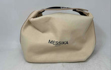 Load image into Gallery viewer, Messika Paris Womens Beige Top Handle Cosmetic Makeup Handbag