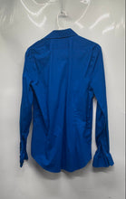 Load image into Gallery viewer, Express Mens 1MX Blue Long Sleeve Spread Collar Fitted Dress Shirt Size M