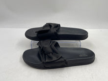 Load image into Gallery viewer, Authentic Moschino Supply Co. Womens Black Open Toe Flat Slide Sandals Sz 8 Worn