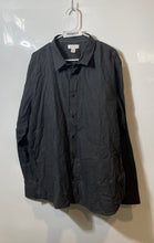 Load image into Gallery viewer, Calvin Klein Mens Black Cotton Spread Collar Long Sleeve Button-Up Shirt Sz XXL