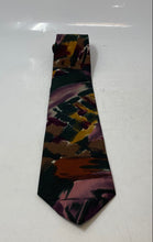 Load image into Gallery viewer, Salvatori Mens Brown Multicolor Printed Adjustable Pointed Tie