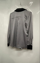 Load image into Gallery viewer, Karl Lagerfeld Womens Black White Long Sleeve Collared Button-Up Shirt Size M