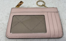 Load image into Gallery viewer, Michael Kors Womens Rose Pink Pebbled Leather ID & Card Slots Coin Wallet
