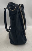 Load image into Gallery viewer, Kenneth Cole Reaction Womens Black Inner Pocket Bottom Studs Satchel Purse