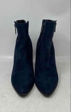 Load image into Gallery viewer, Studio Womens Blue Side Zipper Pointed Toe Ankle Fashion Bootie Boots Sz EUR 39