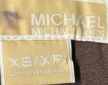 Load image into Gallery viewer, Michael Kors Womens Brown Collared Long Sleeve Double-Breasted Blazer Size XS