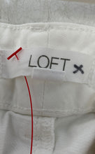 Load image into Gallery viewer, Loft Womens White Flat Front Slash Pocket Straight Leg Ankle Pants Size M